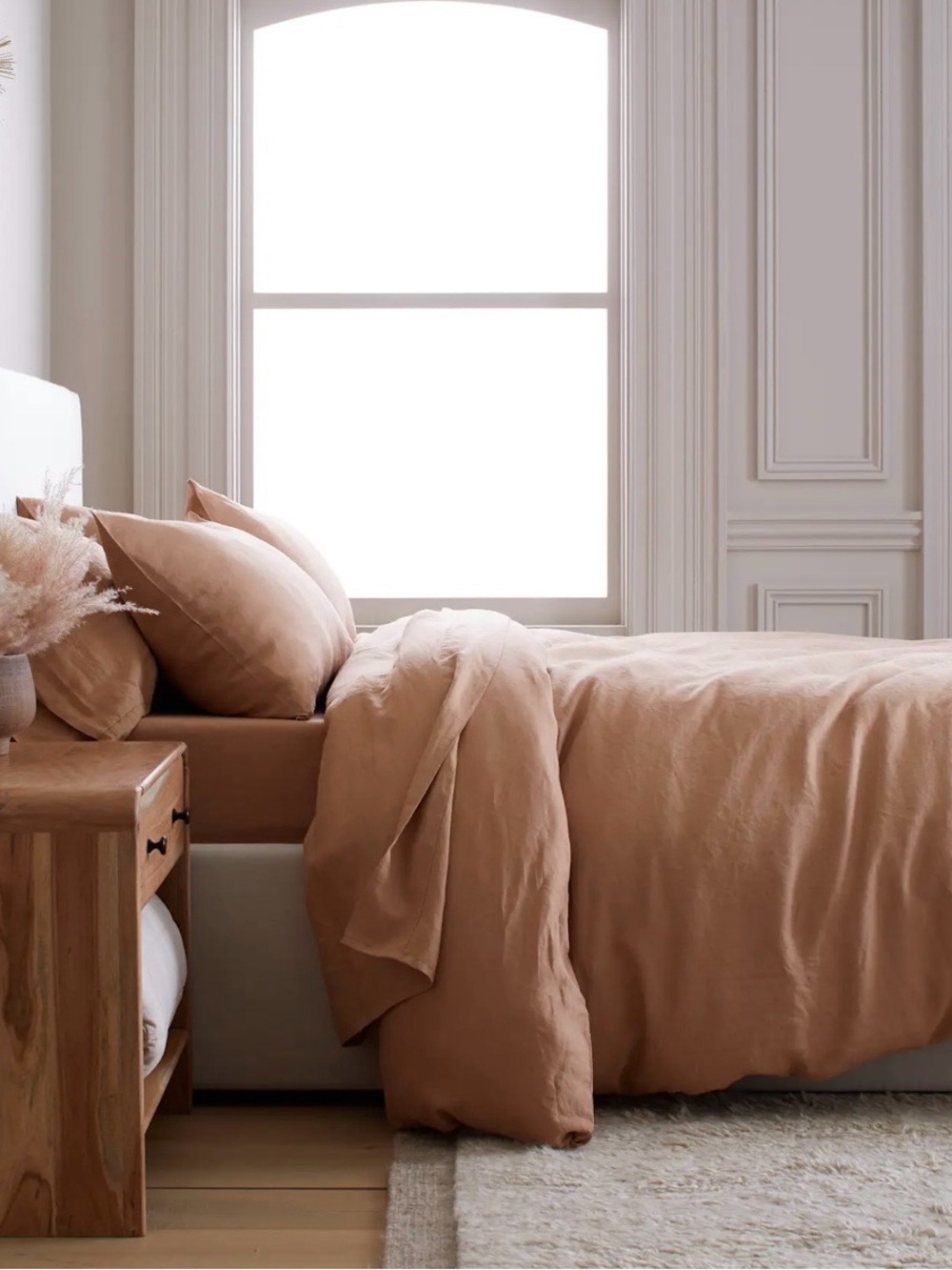 Quince European Linen 1 Pc Duvet Cover, Full/Queen (Desert Sunset) MSRP $164